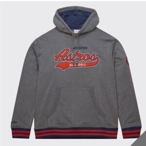 NWT! Mitchell & Ness Houston Astros Grey Hoodie Size Large